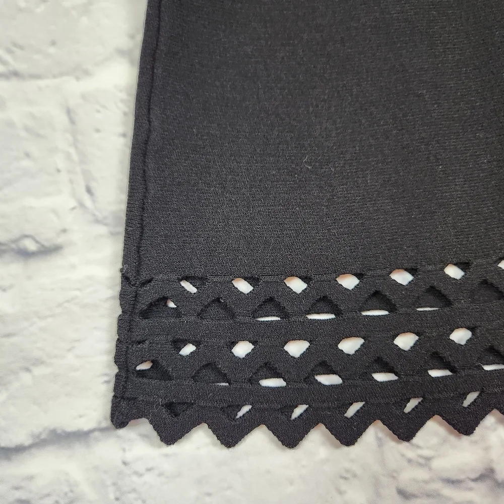 Talbots Shirt Womens Large Black Lace Trim - Picture 7 of 12